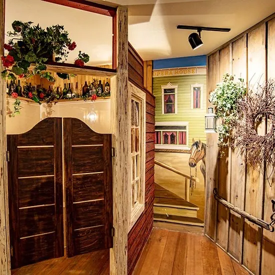 The Oregon Trail suite at the Anniversary Inn in Boise, Idaho