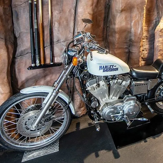 The Biker Road House suite at the Anniversary Inn in Boise, Idaho