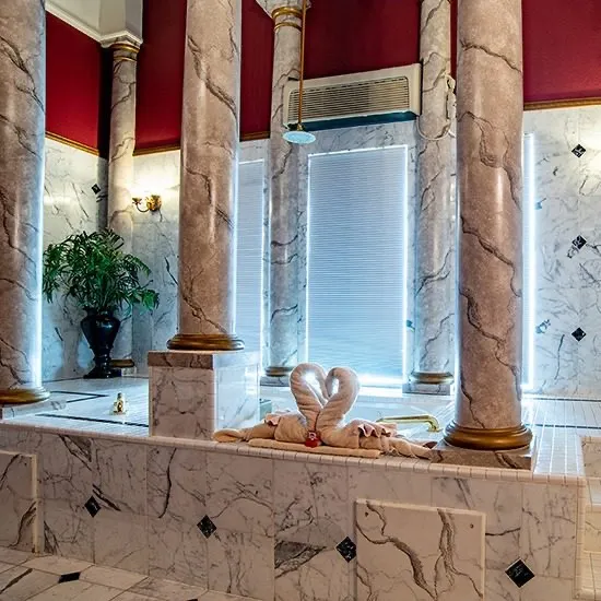 The The Palace suite at the Anniversary Inn in Boise, Idaho