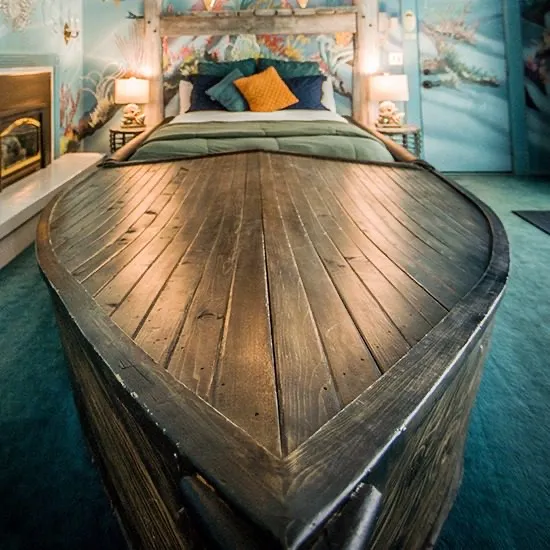 The Caribbean Sea Cave suite at the Anniversary Inn in Logan, Utah