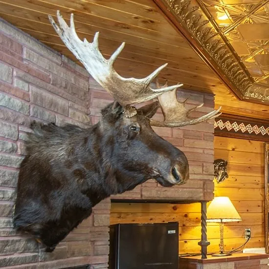 The Jesse James Hideout suite at the Anniversary Inn in Logan, Utah