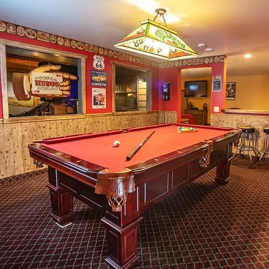 The Biker Roadhouse suite at the Anniversary Inn in Logan, Utah