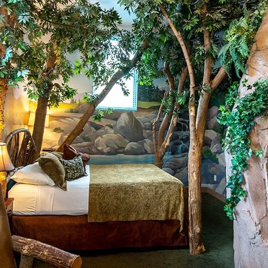 The Bridal Veil Falls suite at the Anniversary Inn in 5th South, Salt Lake City, Utah