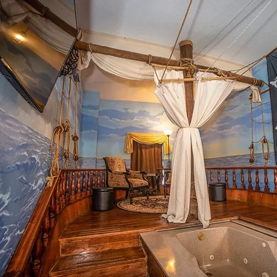 The Treasure Island suite at the Anniversary Inn in 5th South, Salt Lake City, Utah