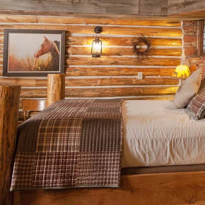 The Mountain Hideaway suite at the Anniversary Inn in South Temple, Salt Lake City, Utah